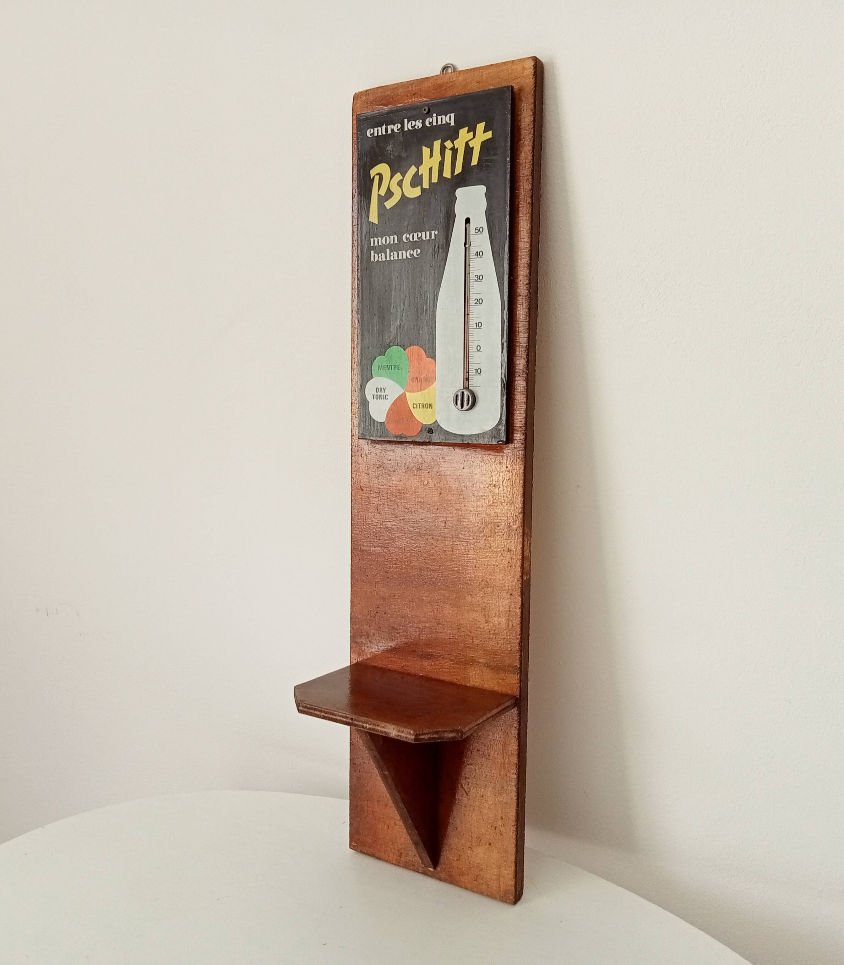 Pschitt soda advertising thermometer shelf 60s/70s