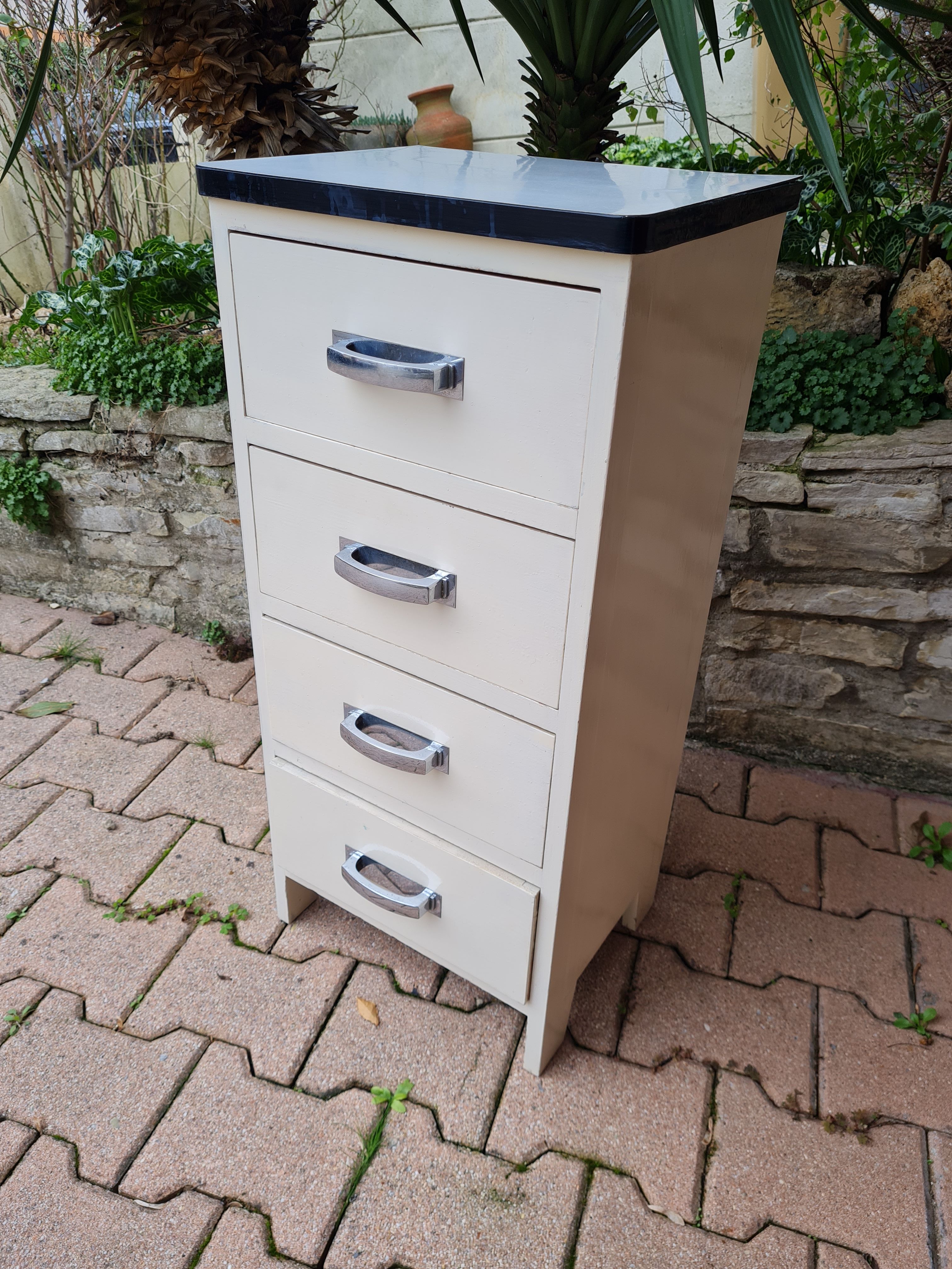 Vintage wooden furniture 4 drawers and formica tops