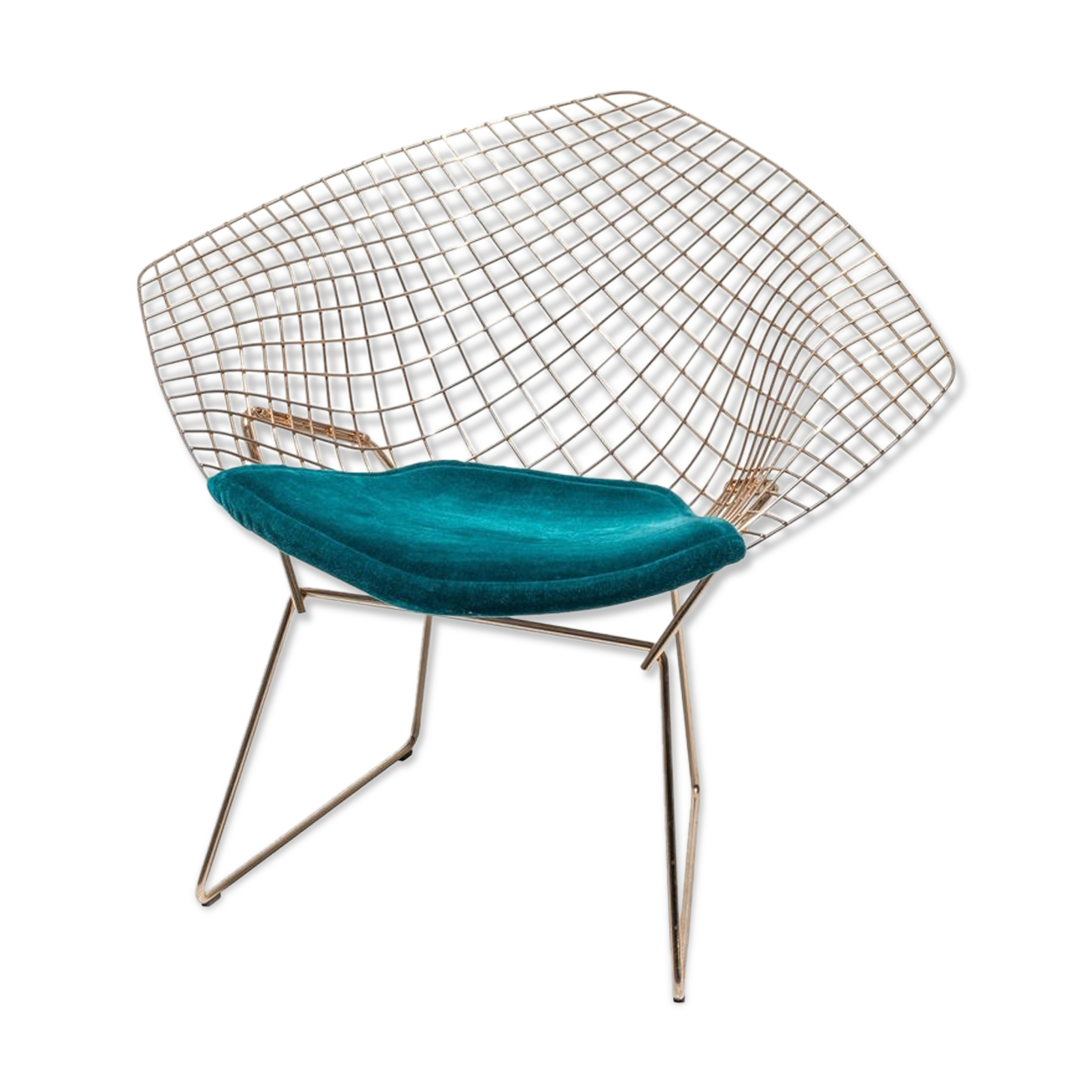 18K gold diamond chair Harry Bertoia for Knoll International USA