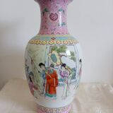 Large Chinese porcelain vase of the pink family