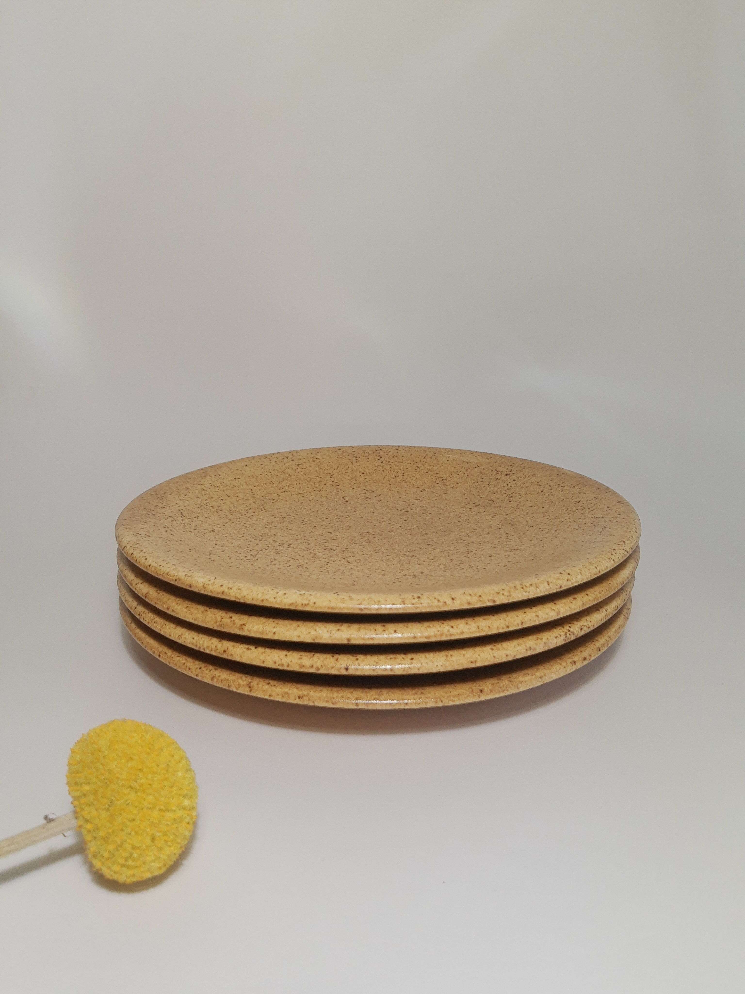 Set of 4 dessert plates in Chantilly France vintage stoneware