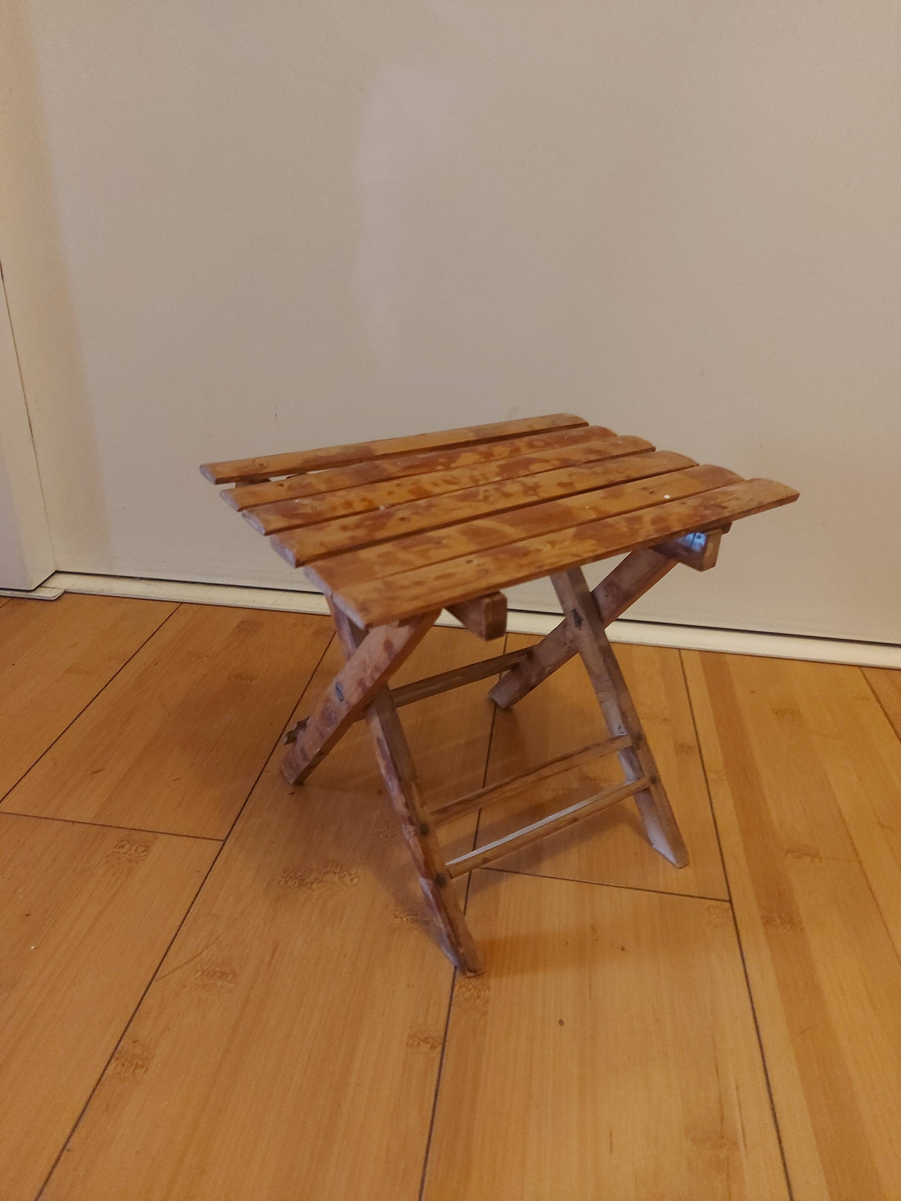 Vintage children's folding stool