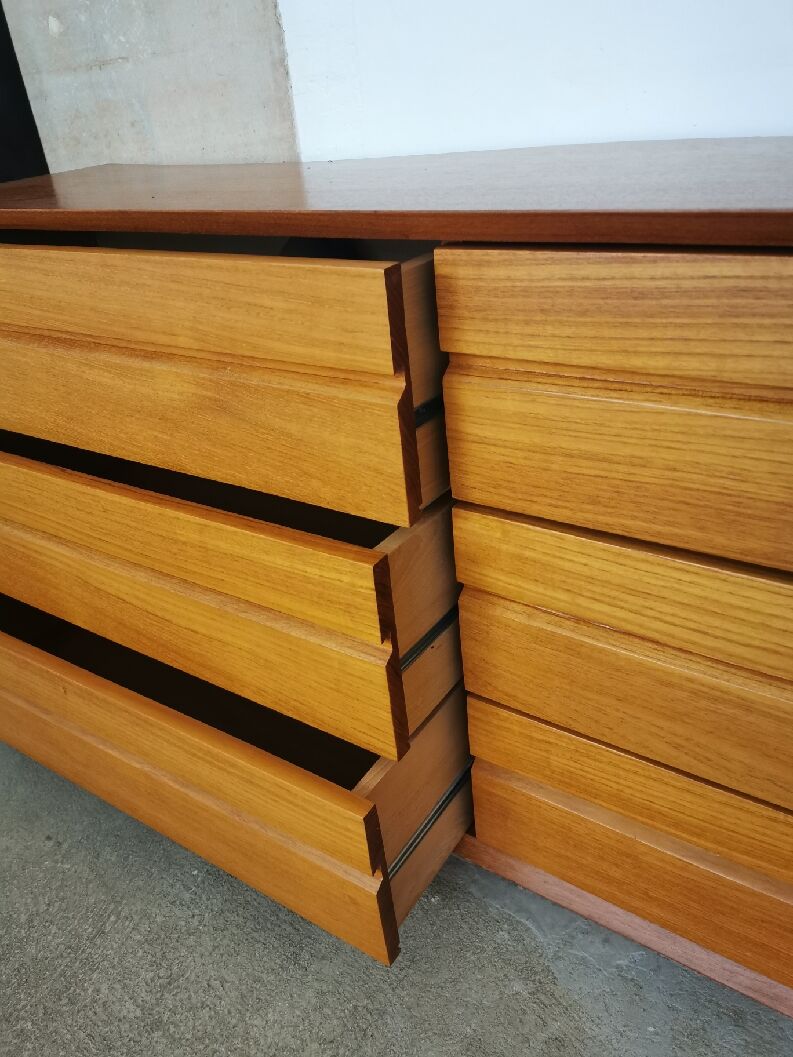 Italian drawer sideboard in solid wood 1960