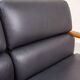 Vintage Two-Seater Teak and Leather Sofa by Olsen & Laursen, 1980s
