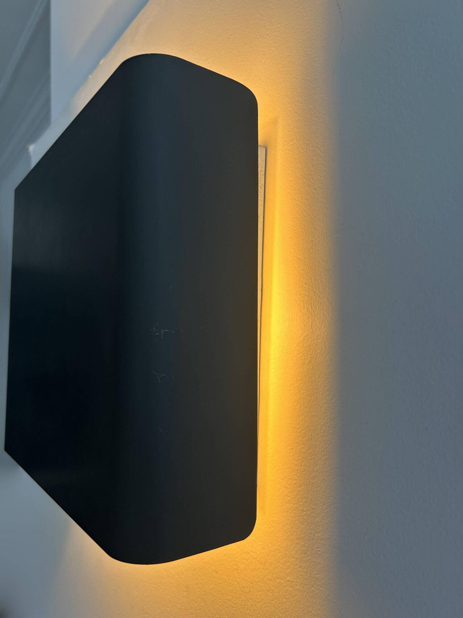 Pair of vintage Doria Leuchten wall lights, matte black, Germany 1970s