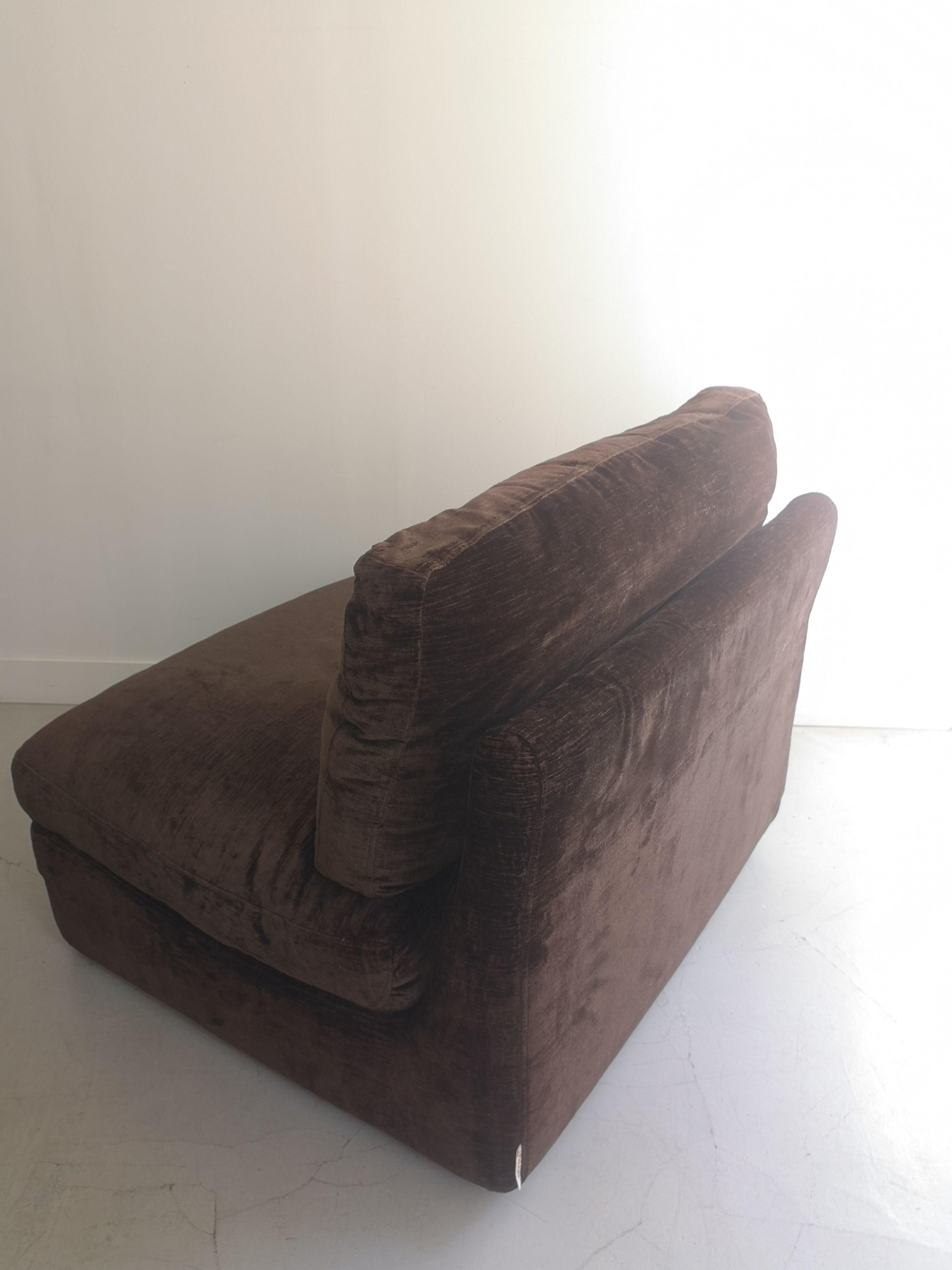 Vintage velvet brown driver, Steiner design 1970