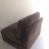 Vintage velvet brown driver, Steiner design 1970