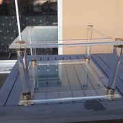 Table basse plexiglas verre vintage design années 70