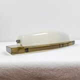 Veca vintage Art Deco white and amber glass wall lamp