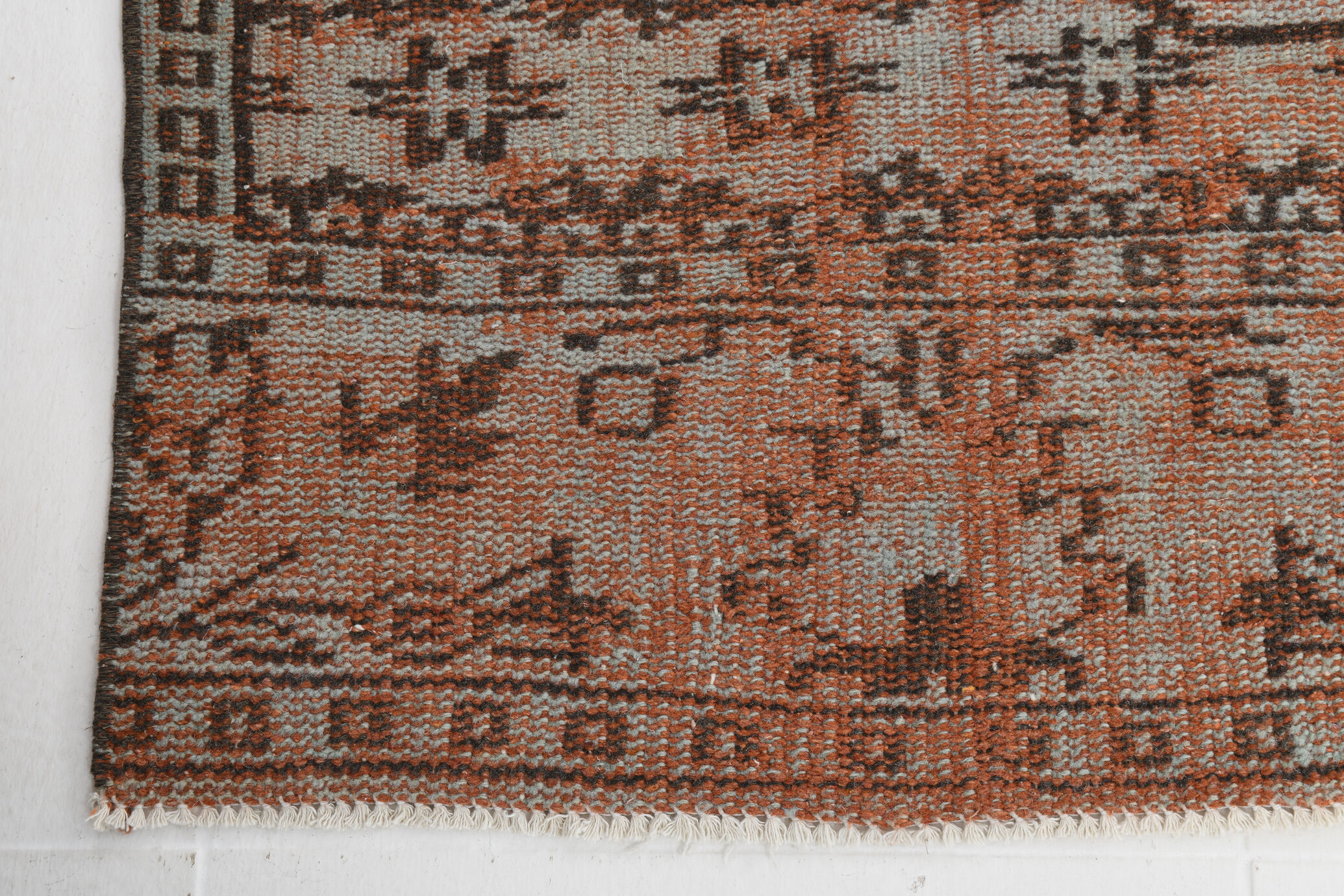 5x9 overdye vintage persian rug, 279x167cm