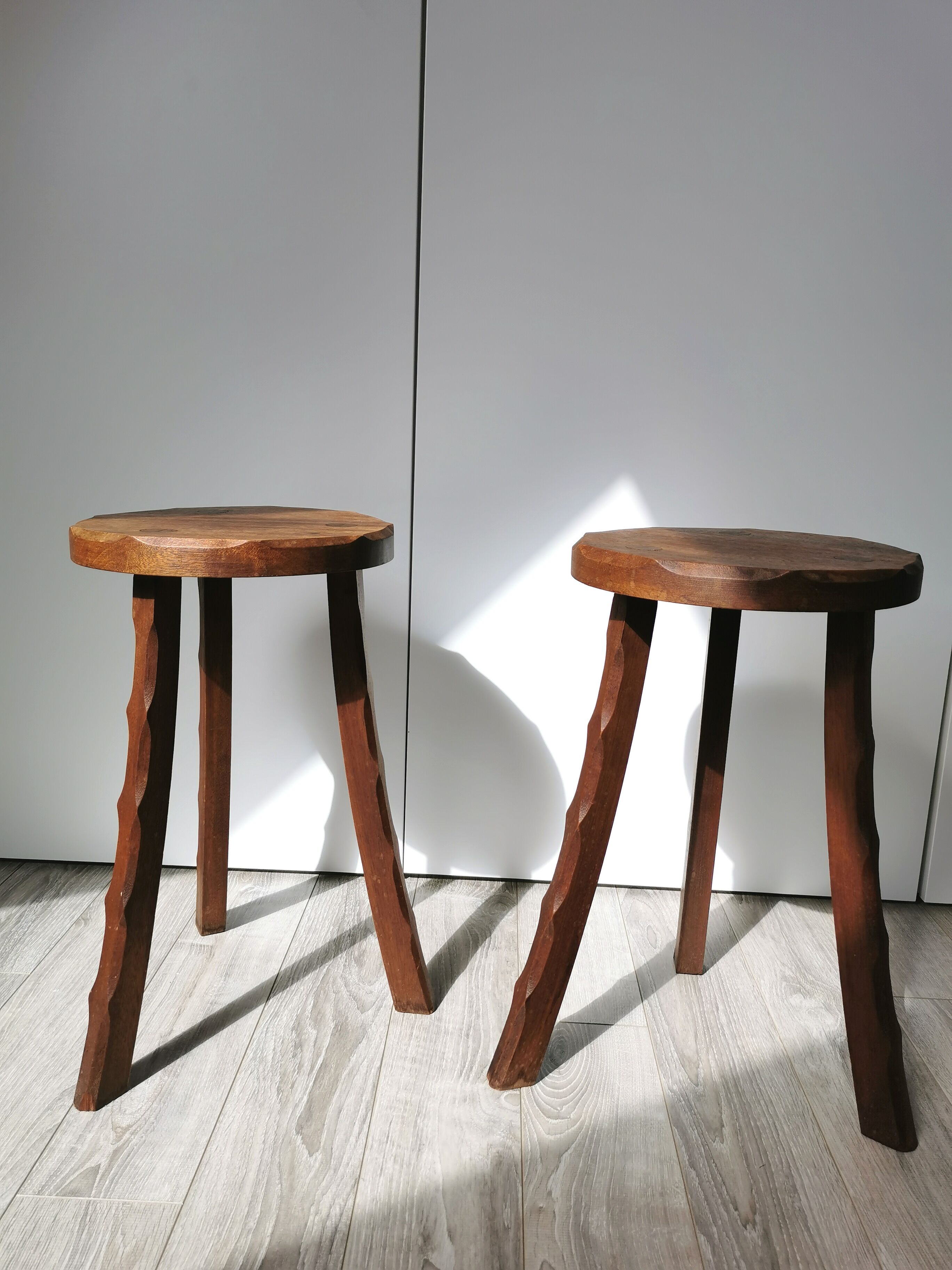 Pair of tripod stools