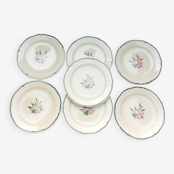 7 assiettes Gien Butterfly