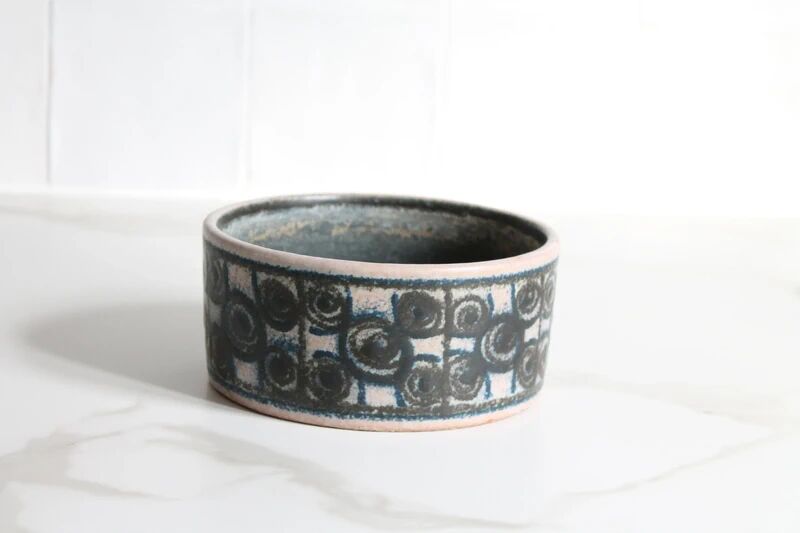 Vintage pottery with geometric patterns