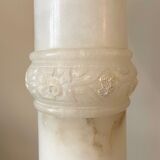 Column, white alabaster harness