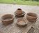 5 old baskets / palisades made of woven straw
