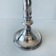 Twisted silver candle holder