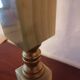 Foot lamp bedside desk onyx brass 1950 60