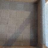 Set of 6 stackable chairs in beech and jute.