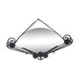 Art deco wrought iron mirror