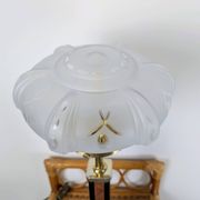 Lampe de table Art Déco pied Monteuse N°25 et verre opalin