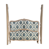Louis XV upholstered style bed wood