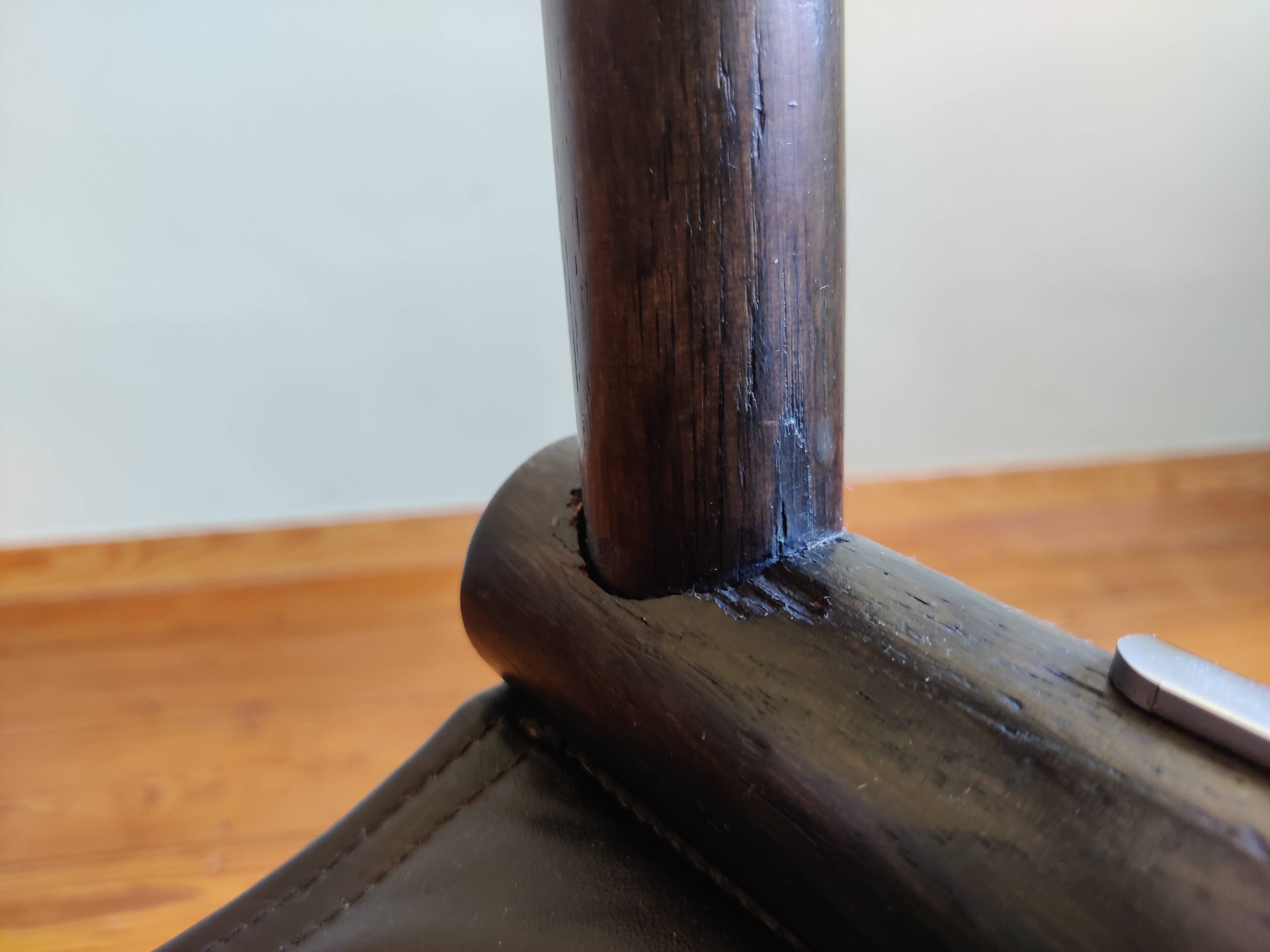 Vintage Safari Regiestühle X-Chair von McGuire, 50er Jahre, 4er Set