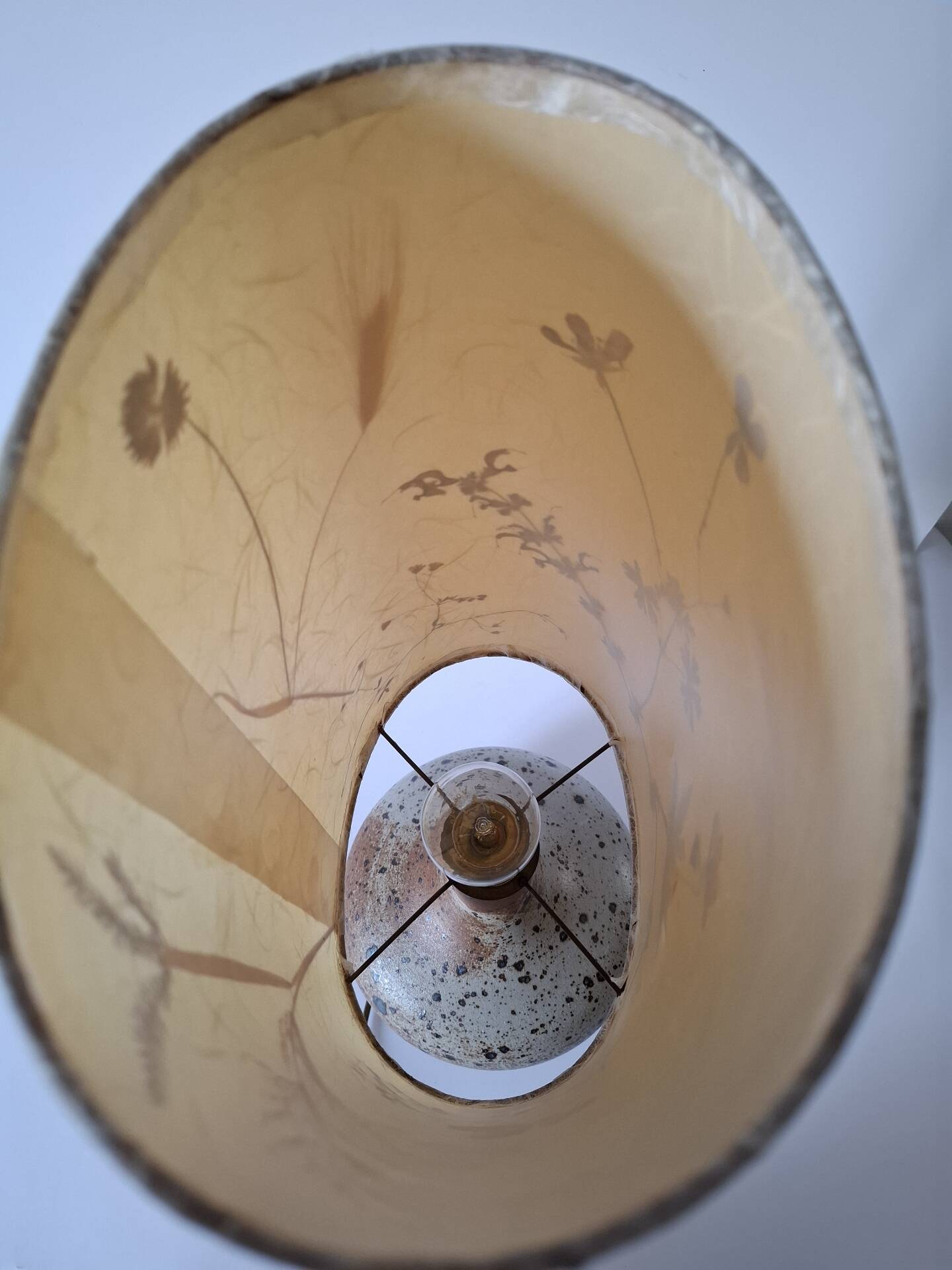 Vintage pyrite stone lamp