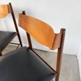 Set of 4 Italian chairs by Gianfranco Frattini.