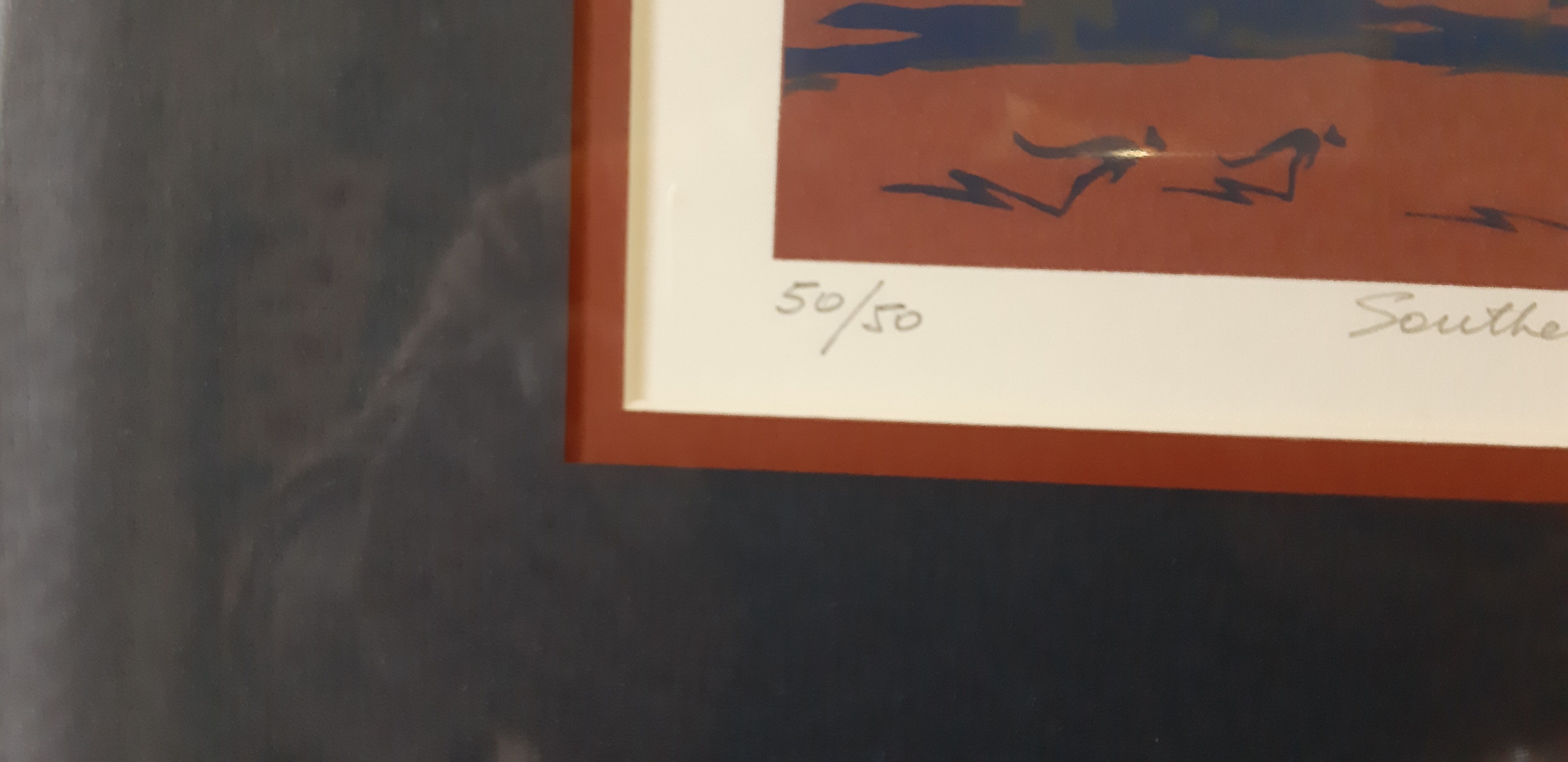 Engraving Signed by Aschley Manluy " Southern Cross "