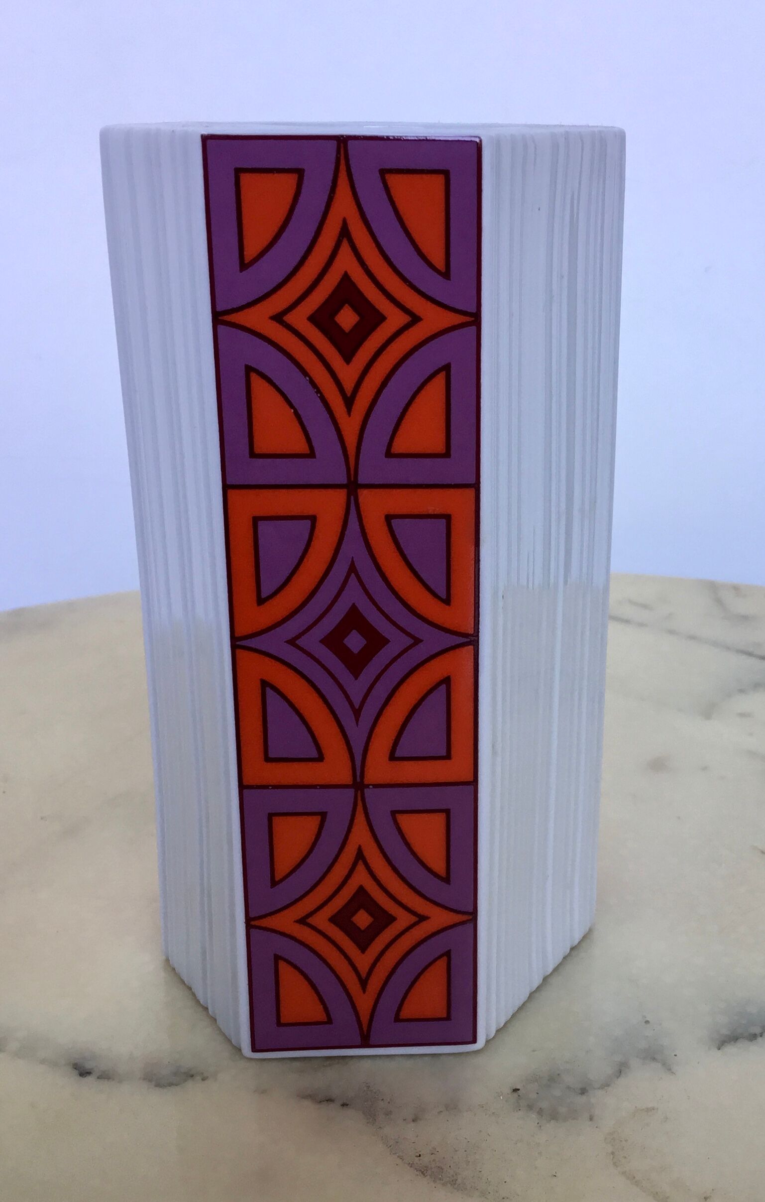 Porcelain vase with psychedelic decoration Arzberg Germany - 1960