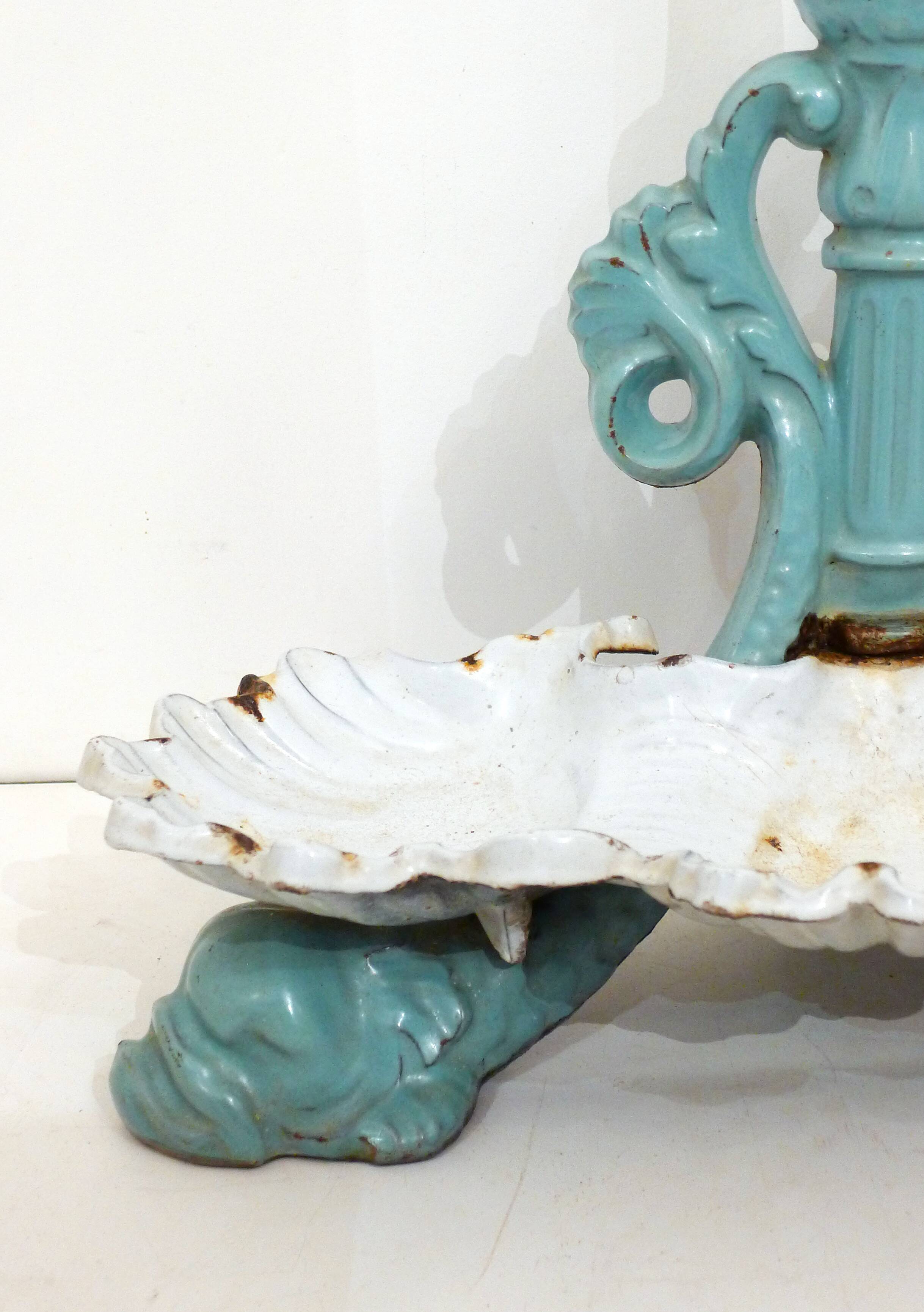 Enamelled cast iron umbrella holder