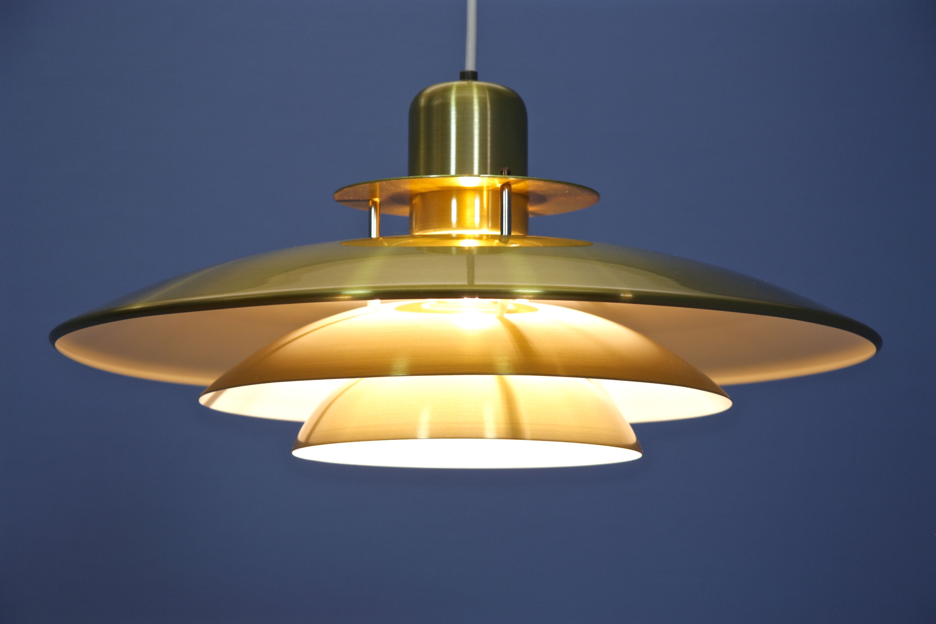 Large danish pendant in brass, 1960s