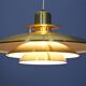 Large danish pendant in brass, 1960s