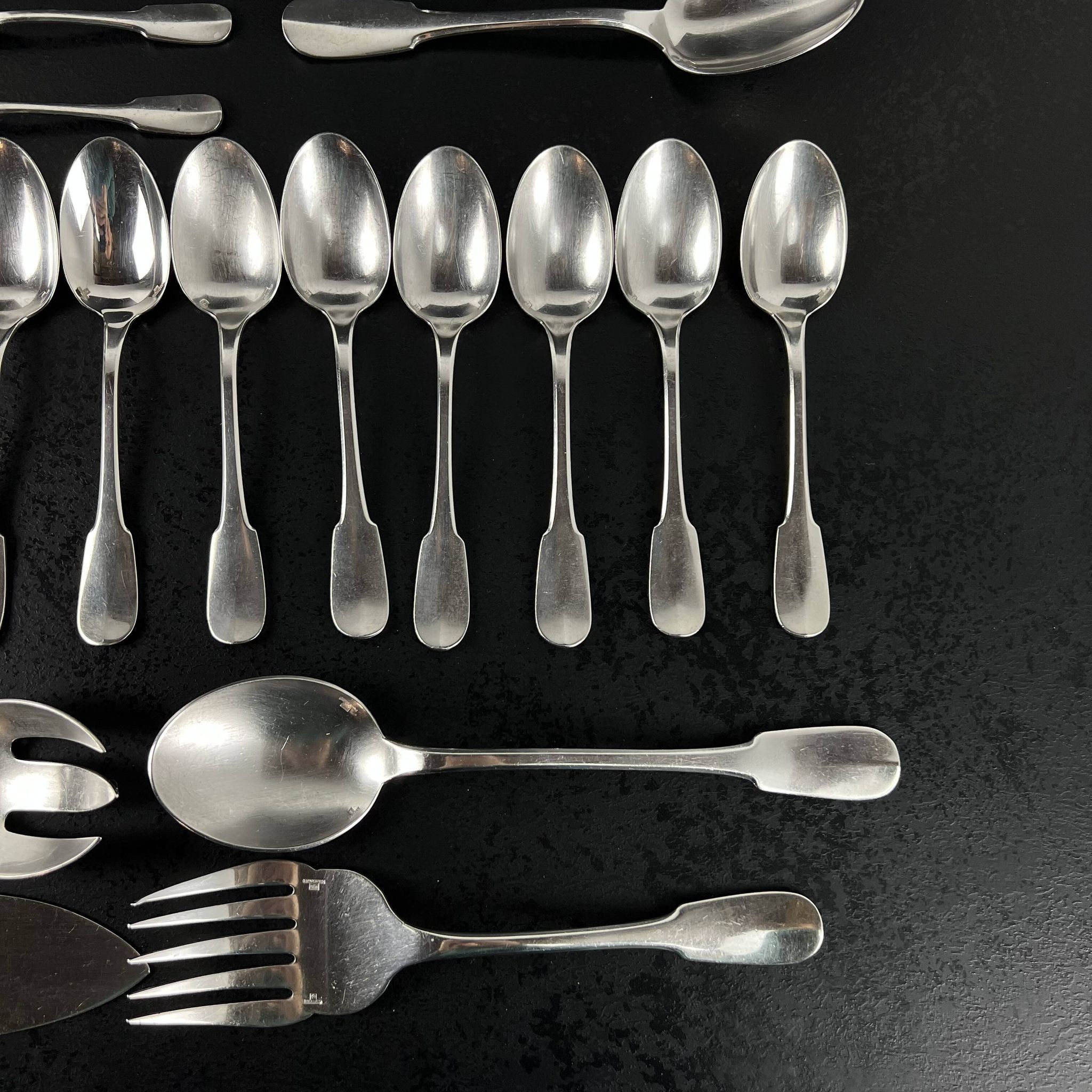 Christofle silver-plated cutlery set – Cluny model – 36 pieces