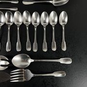 Christofle silver-plated cutlery set – Cluny model – 36 pieces