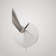 Philippe Starck Archimoon K lamp for Flos 1998 with red collar.