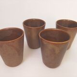 4 stoneware Digoin coffee cups