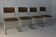 Series of 4 vintage tubular chairs 70