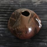 Vase ball enamelled pottery of artist's signature terminal