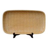 Old rectangular imitation wicker dish Gien Création Val d'Or