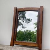 Rectangular wooden mirror