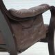 1970s, Scandinavian vintage design, armchair, brown leather, bent wood.