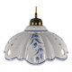 1980s Vintage Hand-Painted Portuguese Pierced Pottery Pendant Lamp