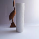 Mid-century modern Op-Art Studio Line bisque porcelain vase by Werner Schreib for Rosenthal, 1960s