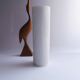 Vase en porcelaine bisque de la ligne Studio d'Op-Art moderne du milieu du siècle par Werner Schreib pour Rosenthal, années 1960.