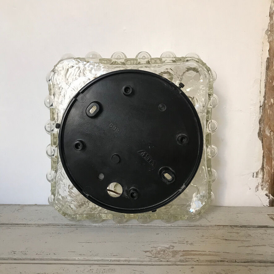 Glass ceiling lamp or wall lamp