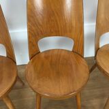 Set of 4 chairs Baumann Mondor 60s bistro