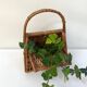 Vintage woven wicker rattan basket