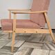 Vintage Recliner Armchair with Ottoman, 1960s, Czechoslovakia