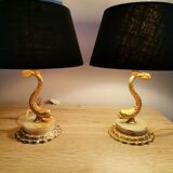 Paire of empire style vintage lamps